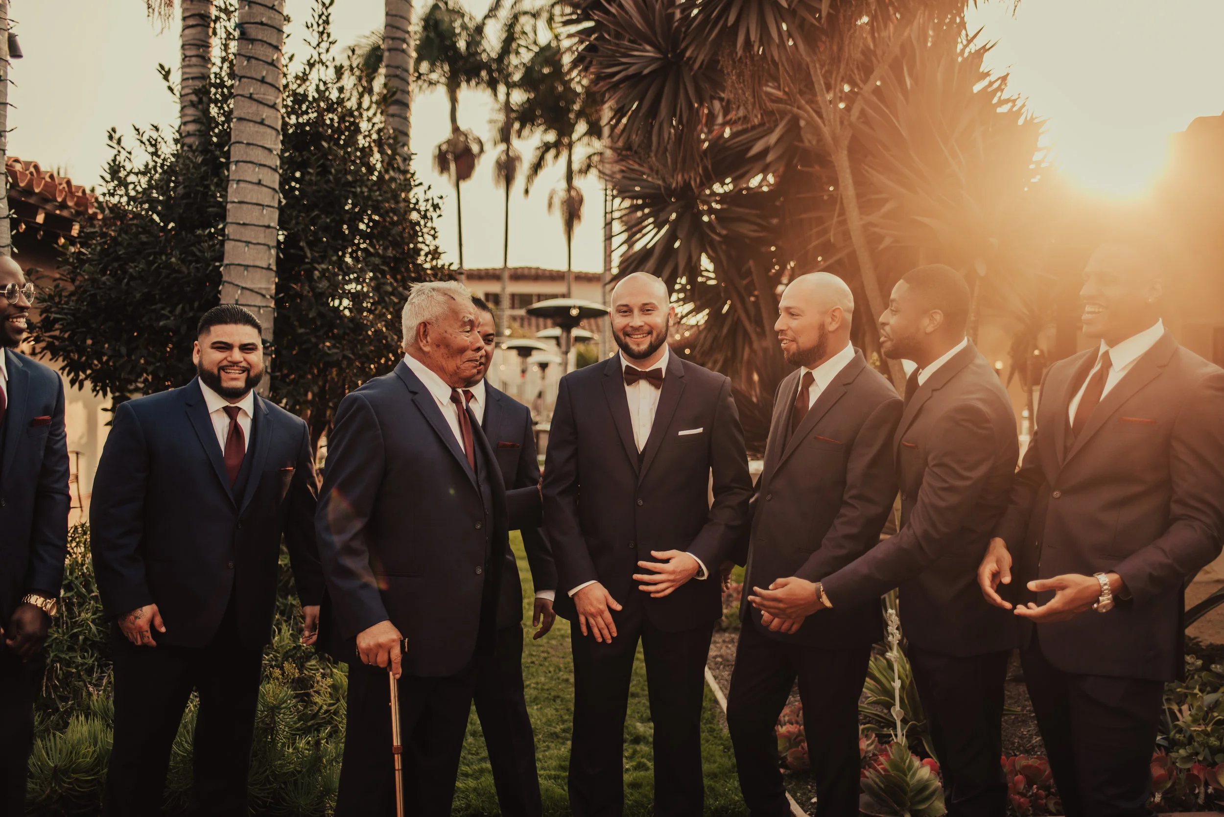 California Wedding Candid Groomsmen Portaits Photographed by Big Sur Wedding Photographers Tessa Tadlock 