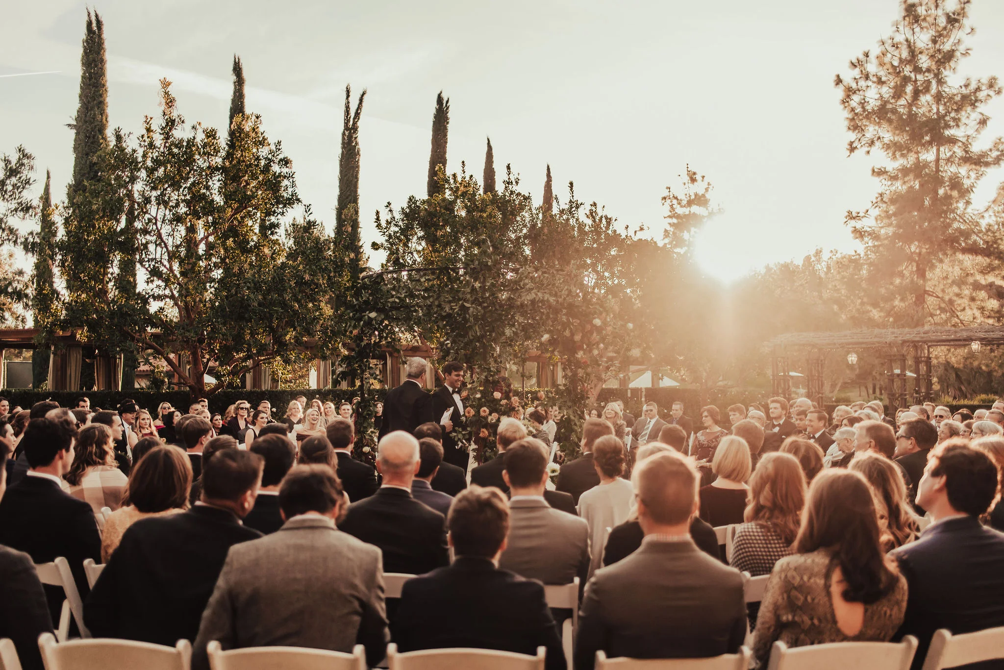 Sunlit California Garden Wedding Ceremony Photographed by Big Sur Wedding Photographers Tessa Tadlock