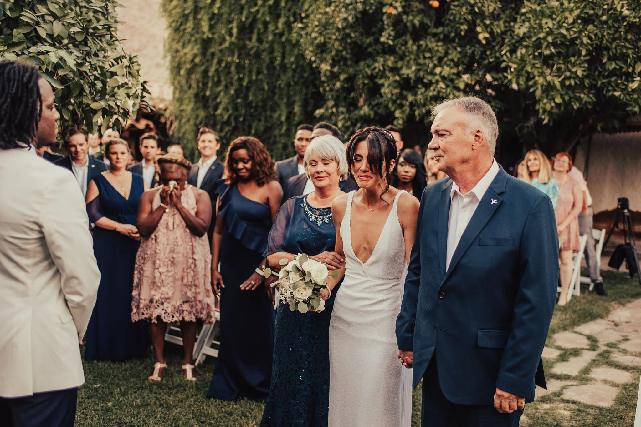 Emotional Walk Down the Aisle Photographed by Big Sur Wedding Photographers Tessa Tadlock 