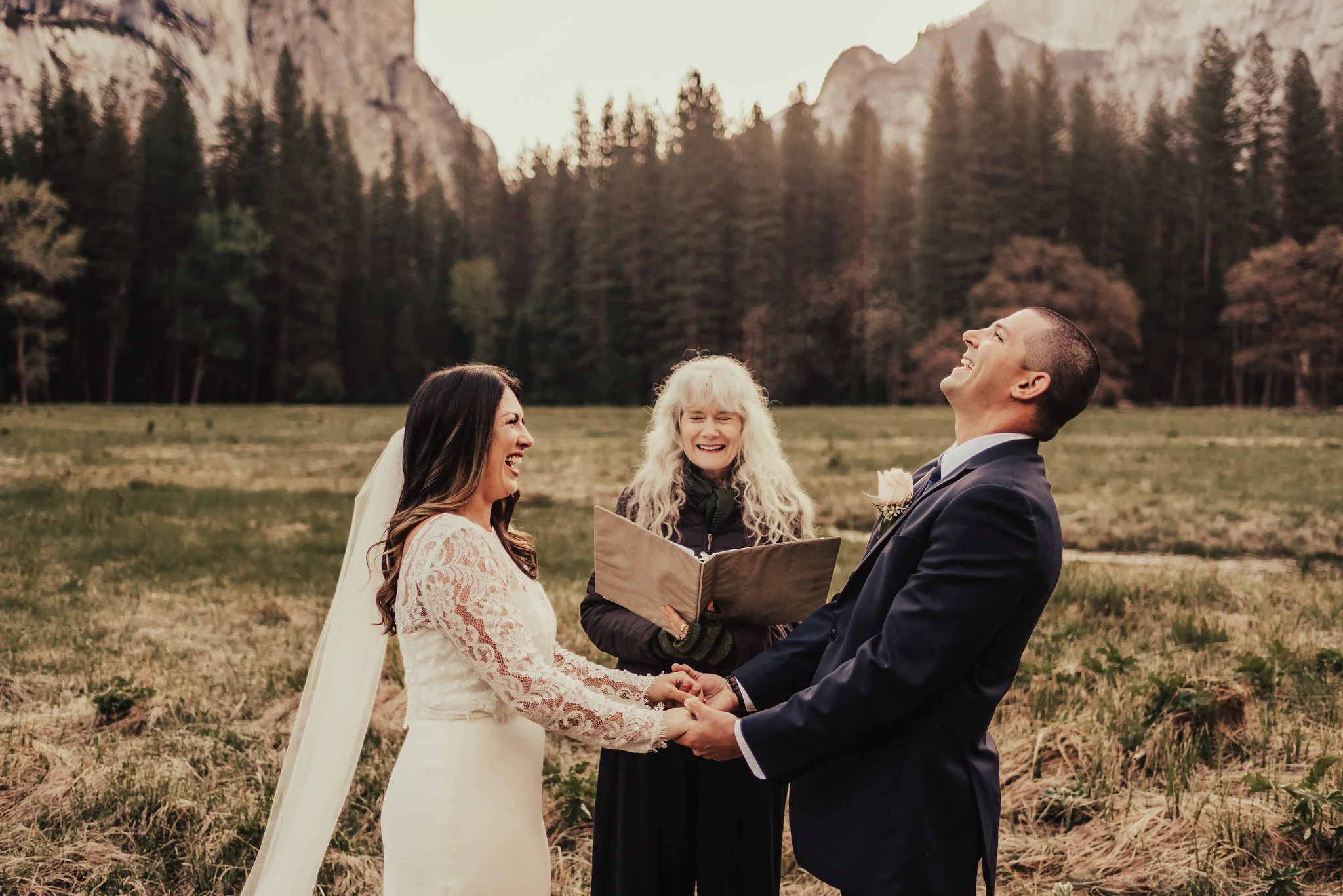 Exchanging Personal Vows at Yosemite National Park Photographed by Big Sur Wedding Photographers Tessa Tadlock 