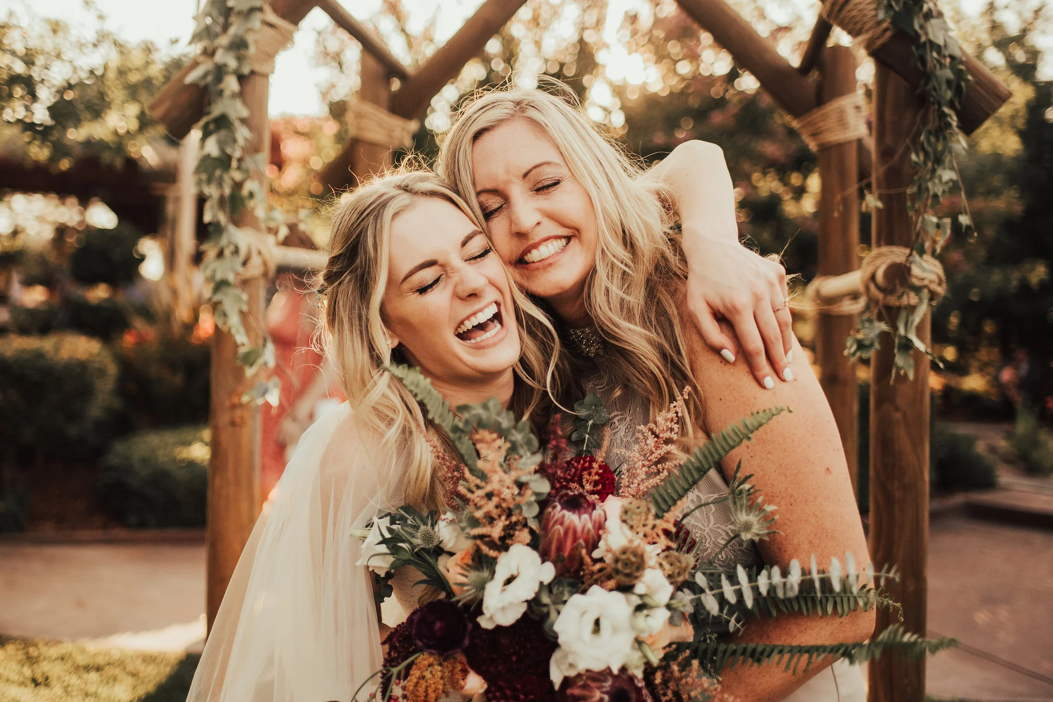 Candid Bride &amp; Maid of Honor Portraits Photographed by Big Sur Wedding Photographers Tessa Tadlock 