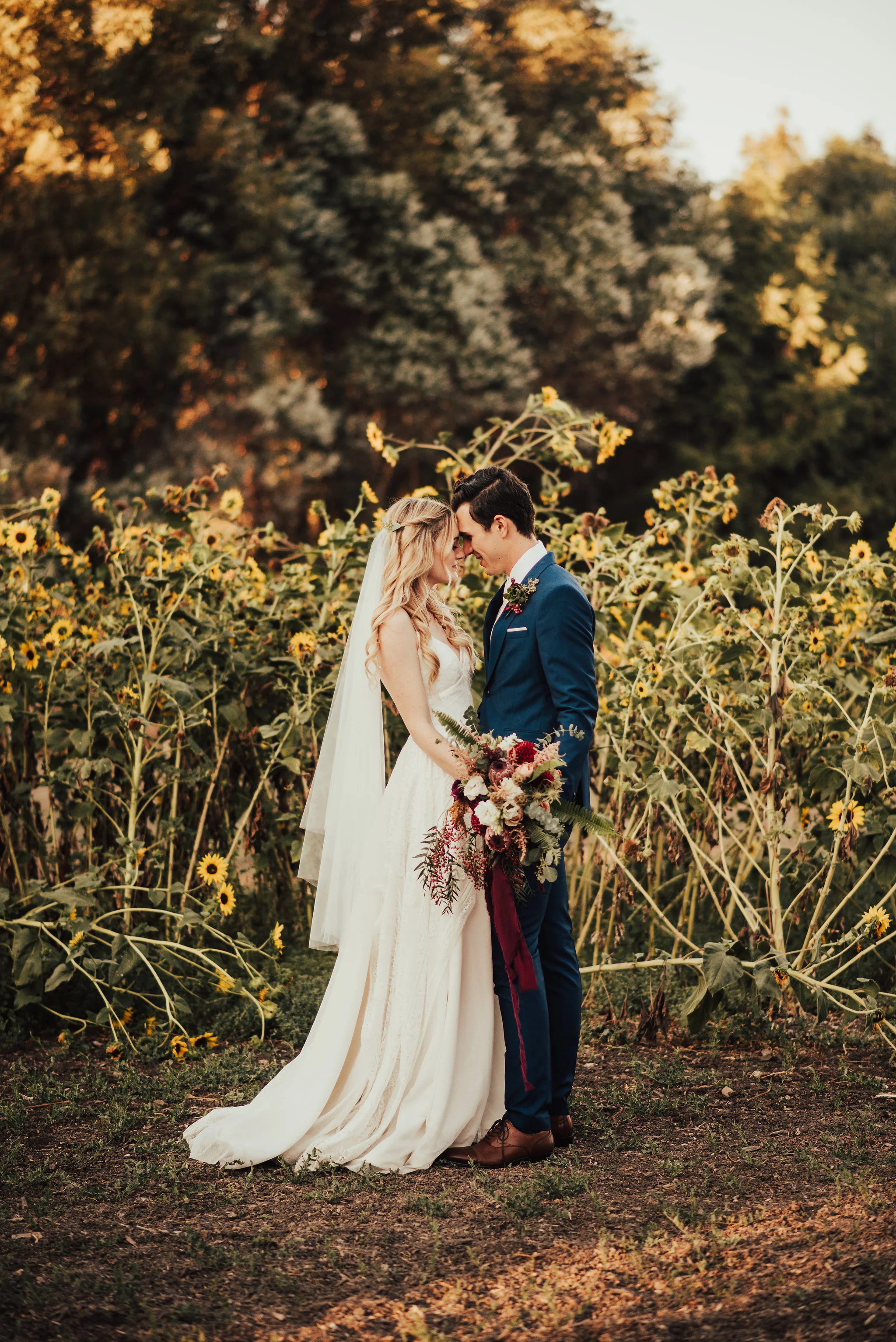 Wildflower Portraits with Bride &amp; Groom Photographed by Big Sur Wedding Photographers Tessa Tadlock 