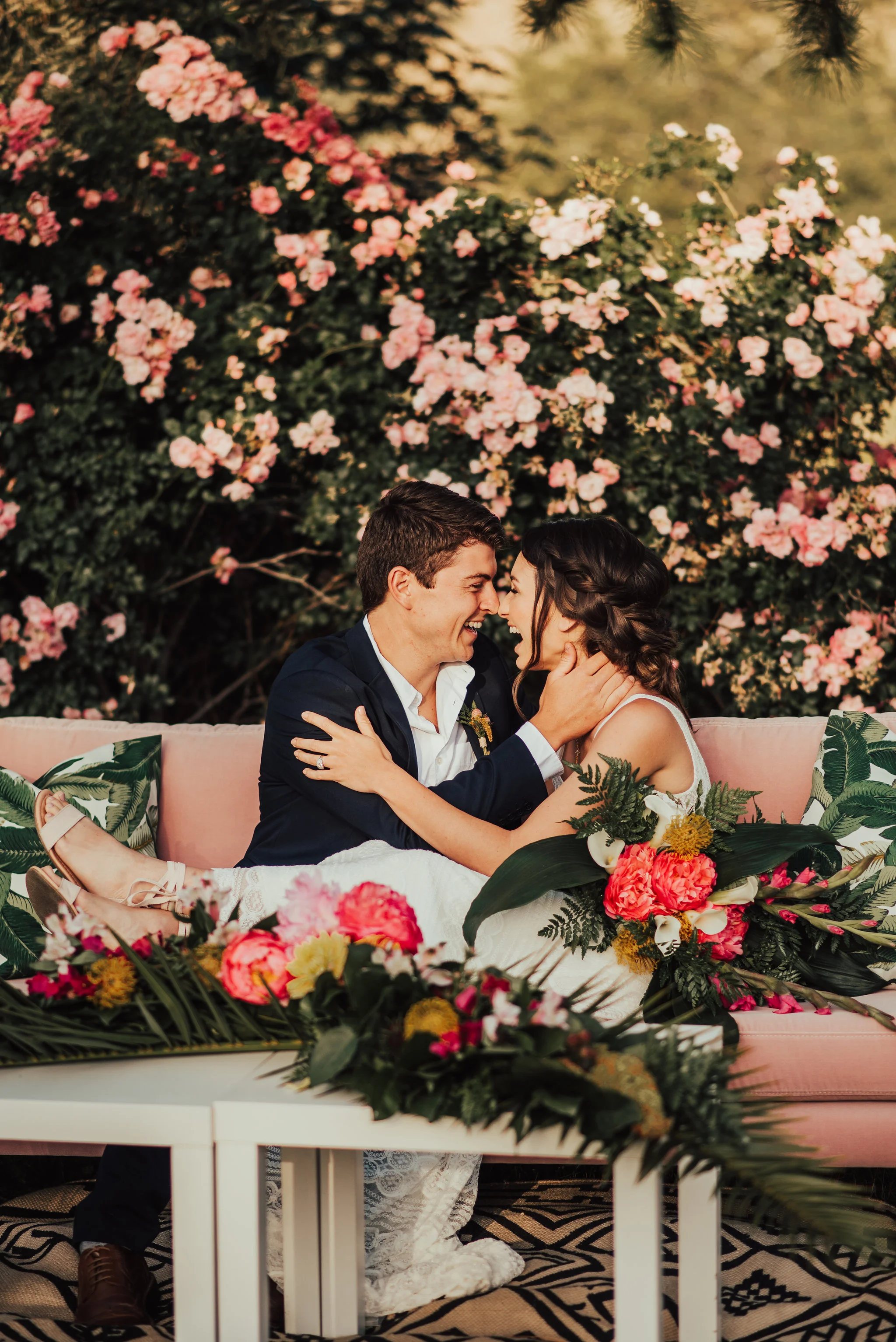 Higuera Ranch Wedding with Vibrant Flowers Photographed by Big Sur Wedding Photographers Tessa Tadlock 