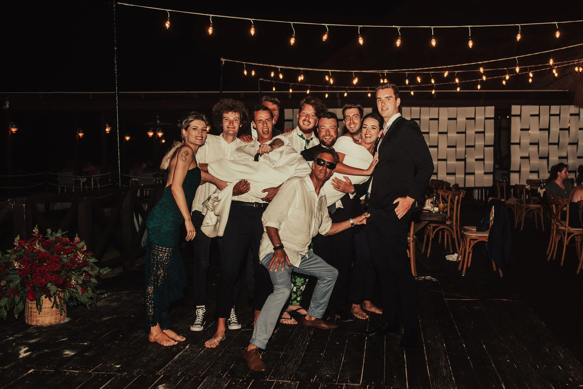 Laid-Back Beach Wedding Reception Guest Portraits Photographed by Santa Barbara Wedding Photographers Tessa Tadlock
