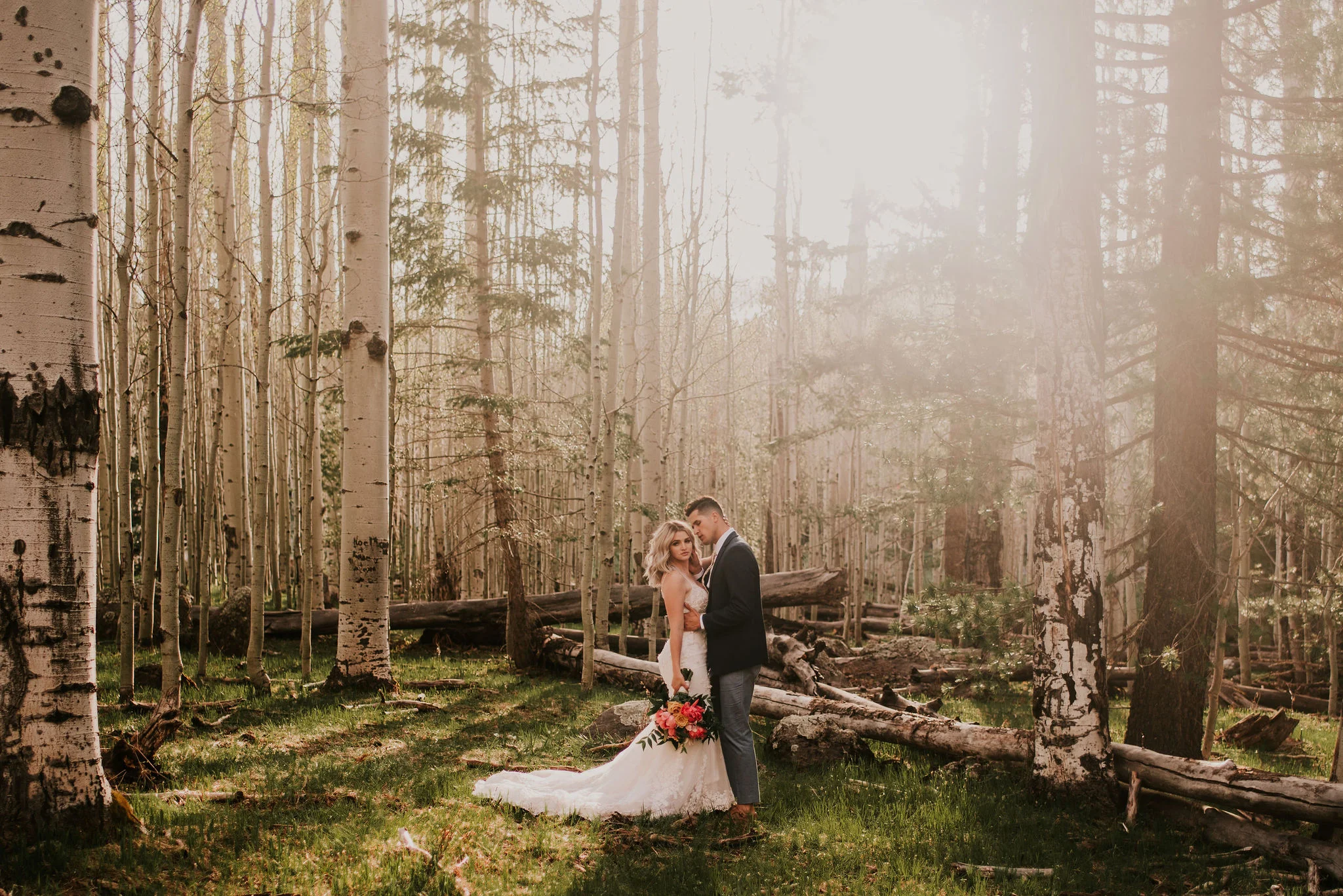 Laid-Back Forest Elopement with Sunlight &amp; Mountain Views Photographed by Big Sur Wedding Photographers Tessa Tadlock
