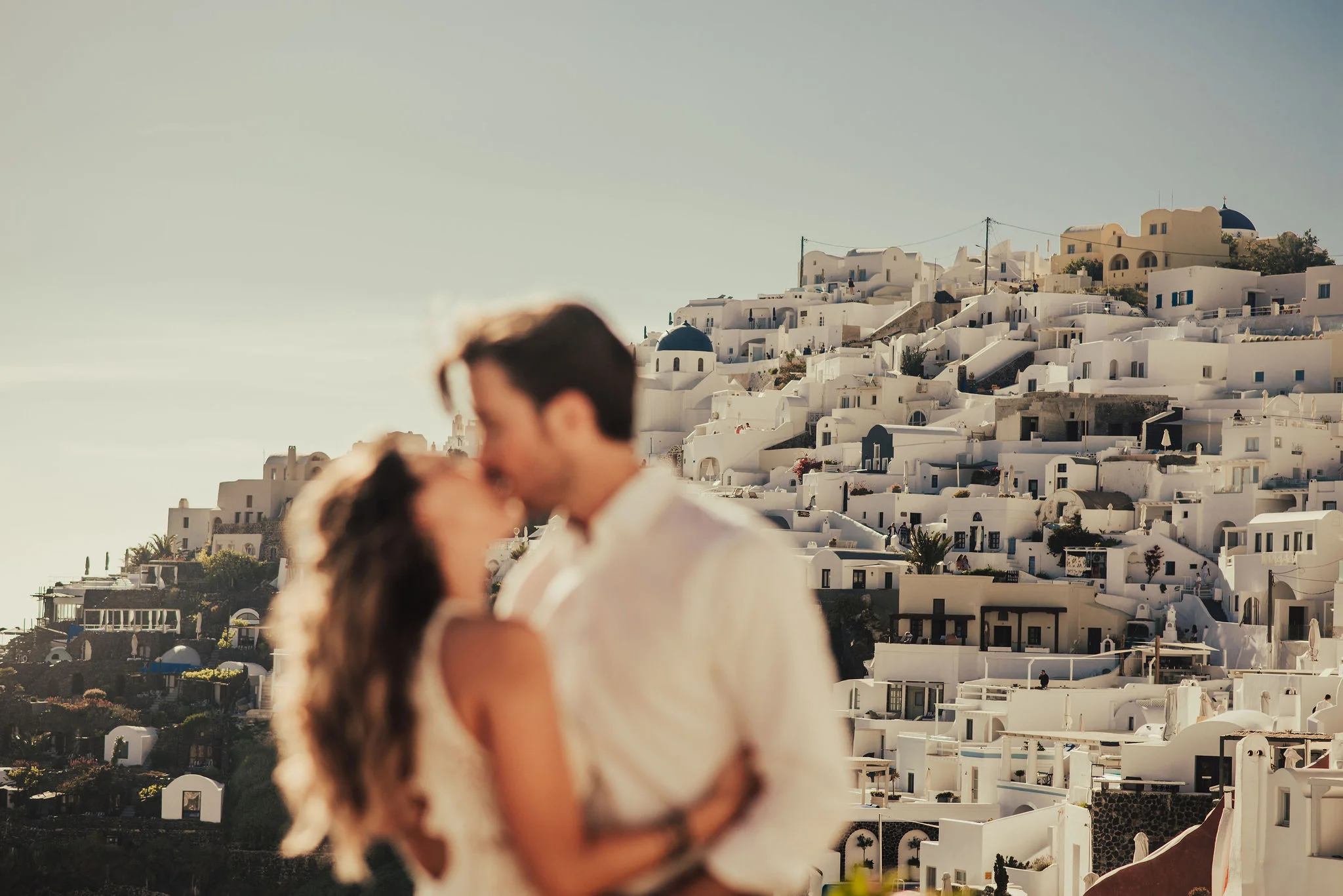 Bride &amp; Groom Portraits with City Views of Greece photographed by Big Sur wedding photographers Tessa Tadlock