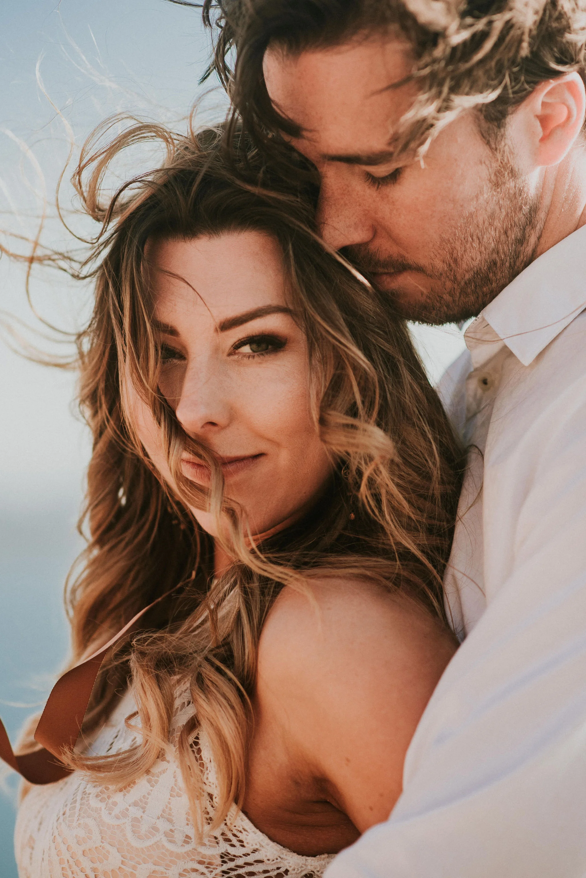 Stunning Bride &amp; Groom Portraits in Greece photographed by Big Sur wedding photographers Tessa Tadlock