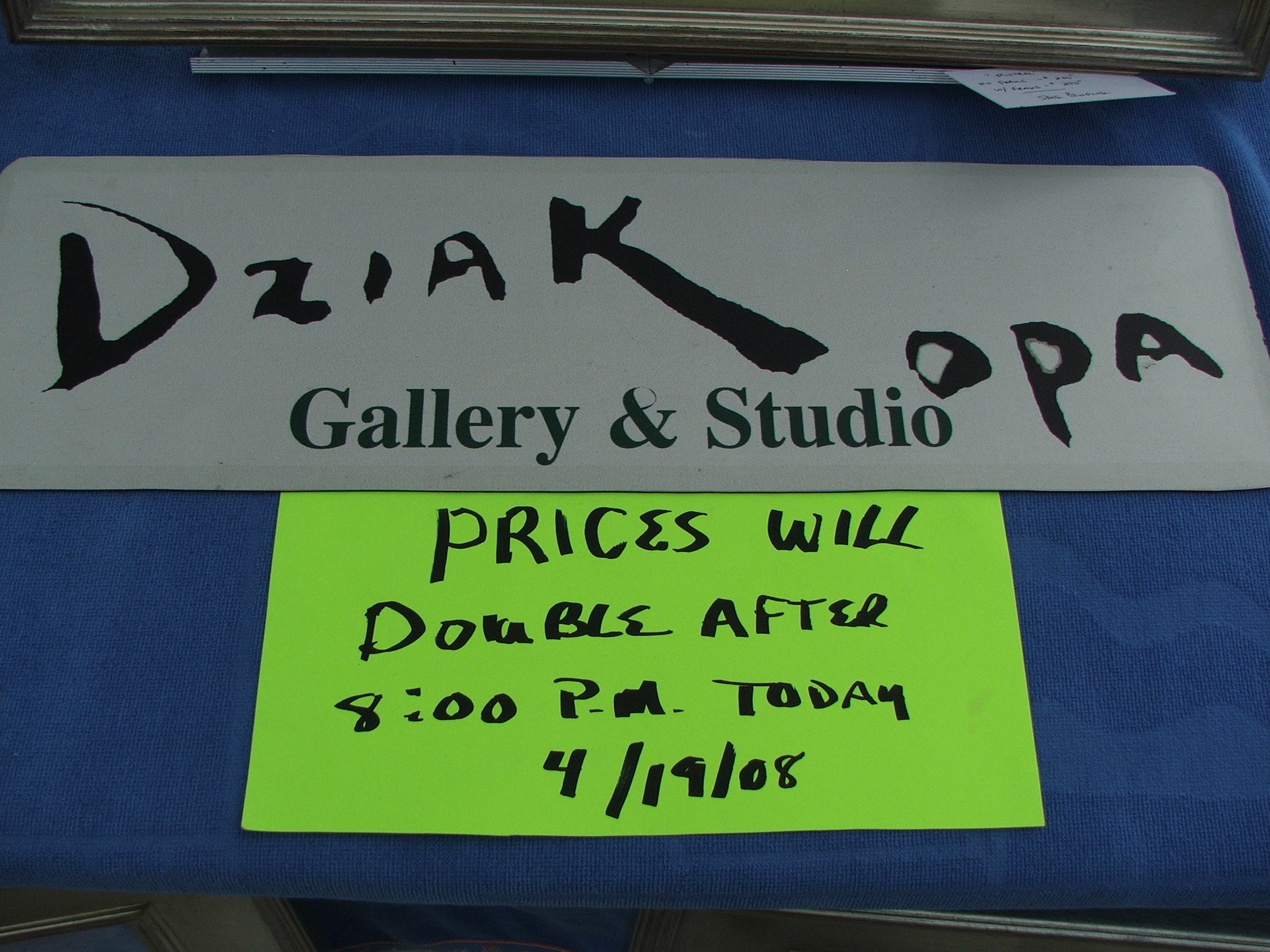 Florida Art Show - Rick Dziak's new pricing policy