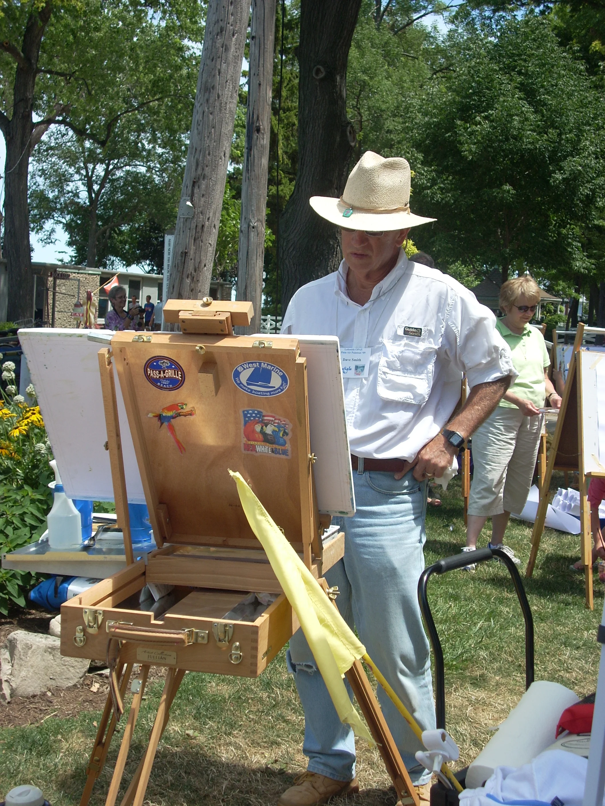 Painting at Lakeside, Ohio - on Lake Erie