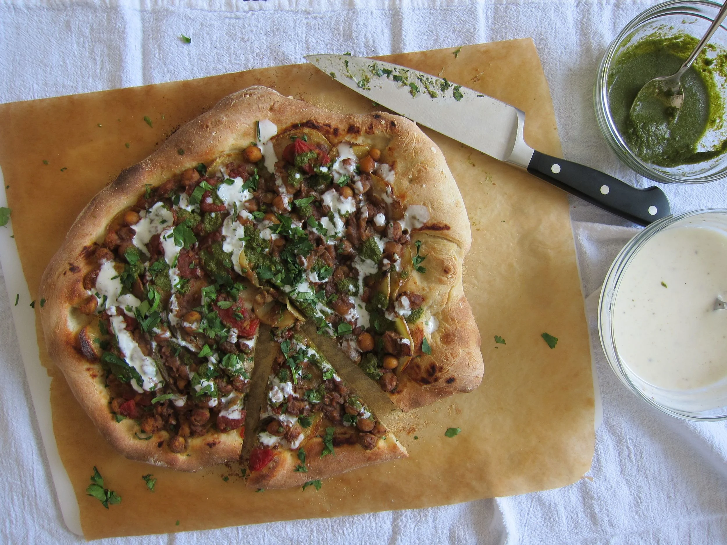 Chana Masala Pizza