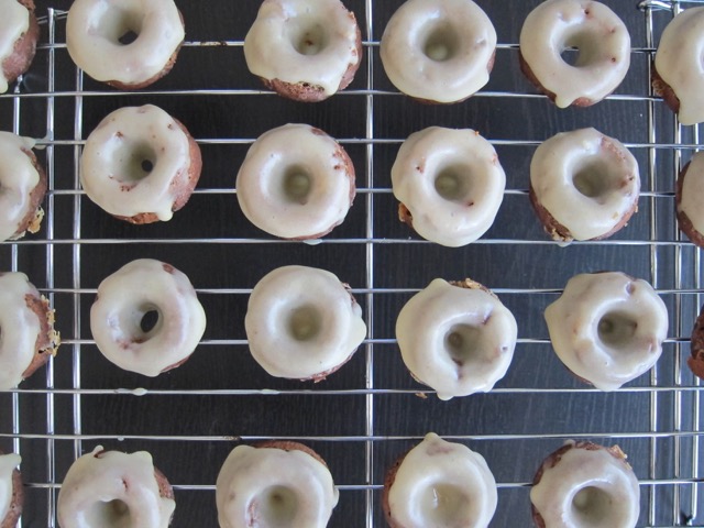 Chocolate Halva Donuts with Tahini Glaze