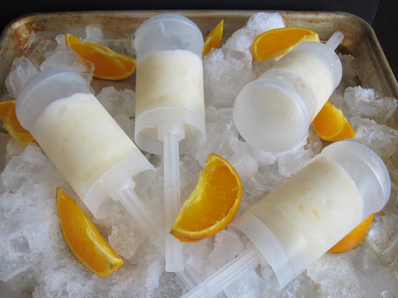 Orange Sherbet Push Pops