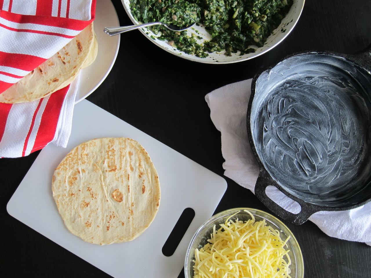 Chile Mushroom Spinach Enchiladas