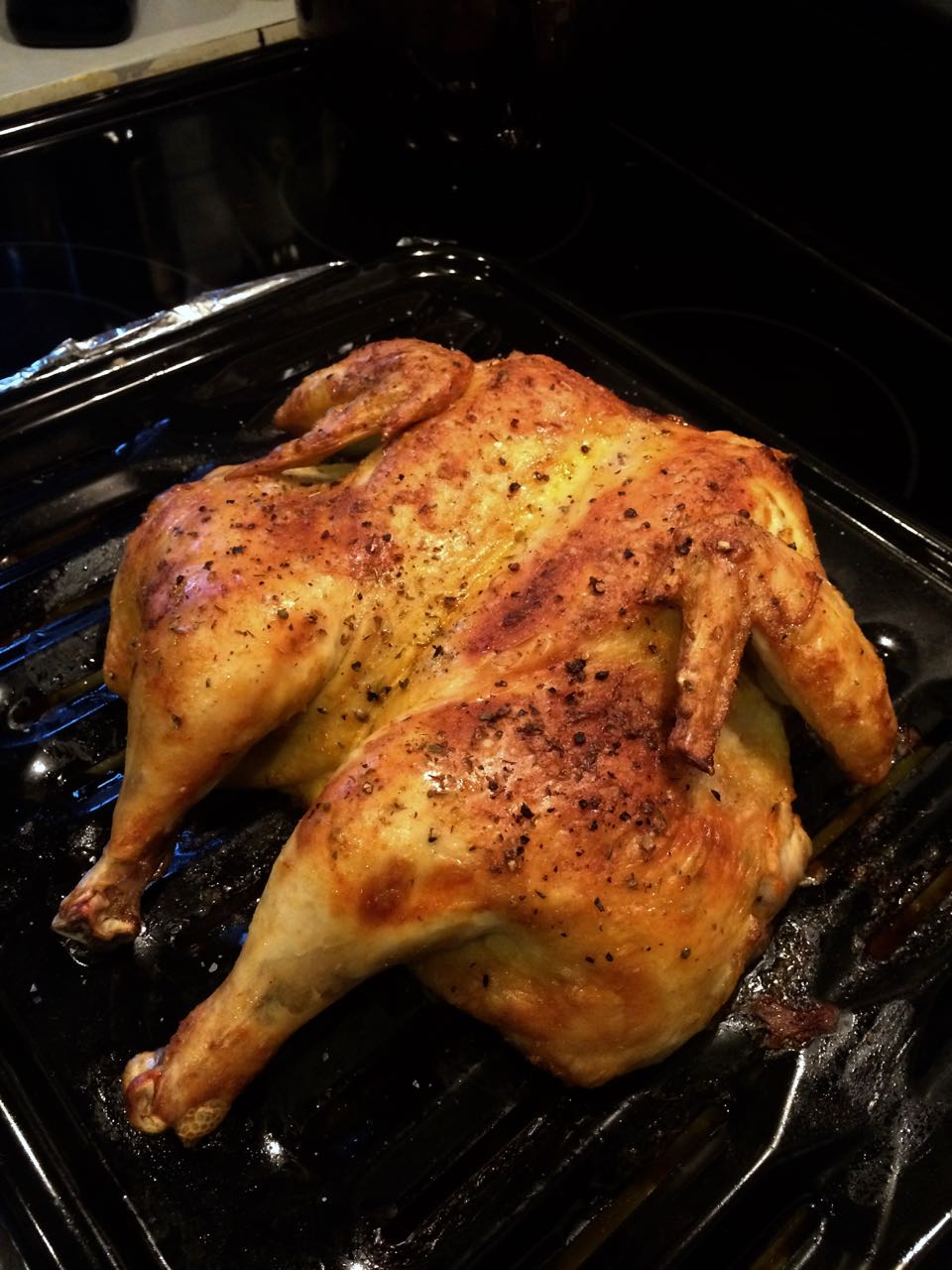 Buffalo Spatchcock Roasted Chicken