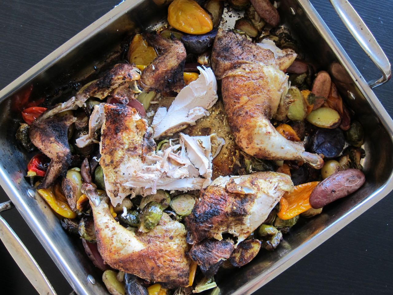 Beer Can Oven Roasted Chicken & Veggies