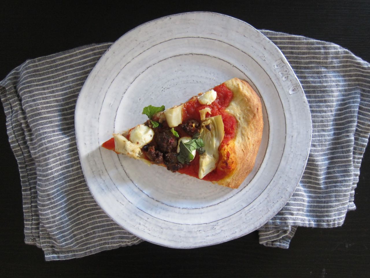 Merguez Pizza Slice