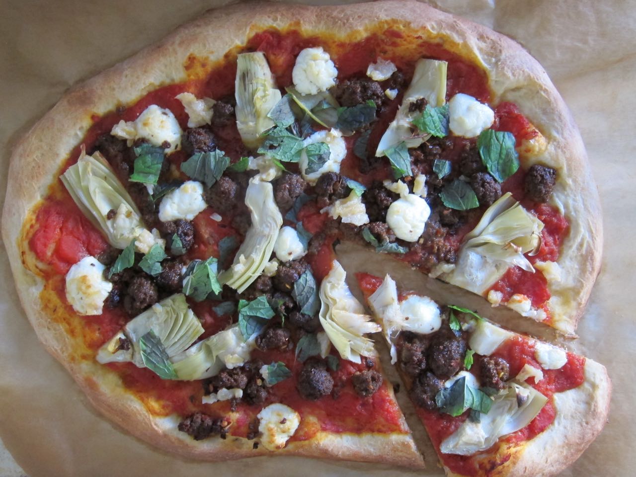 Merguez Sausage Pizza