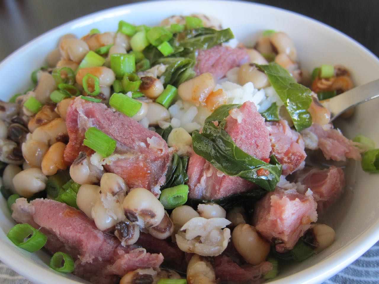 Hoppin' John over Rice