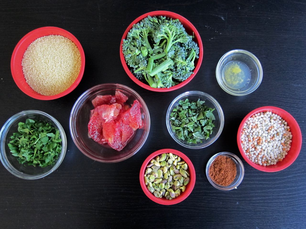 Cous Cous salad components