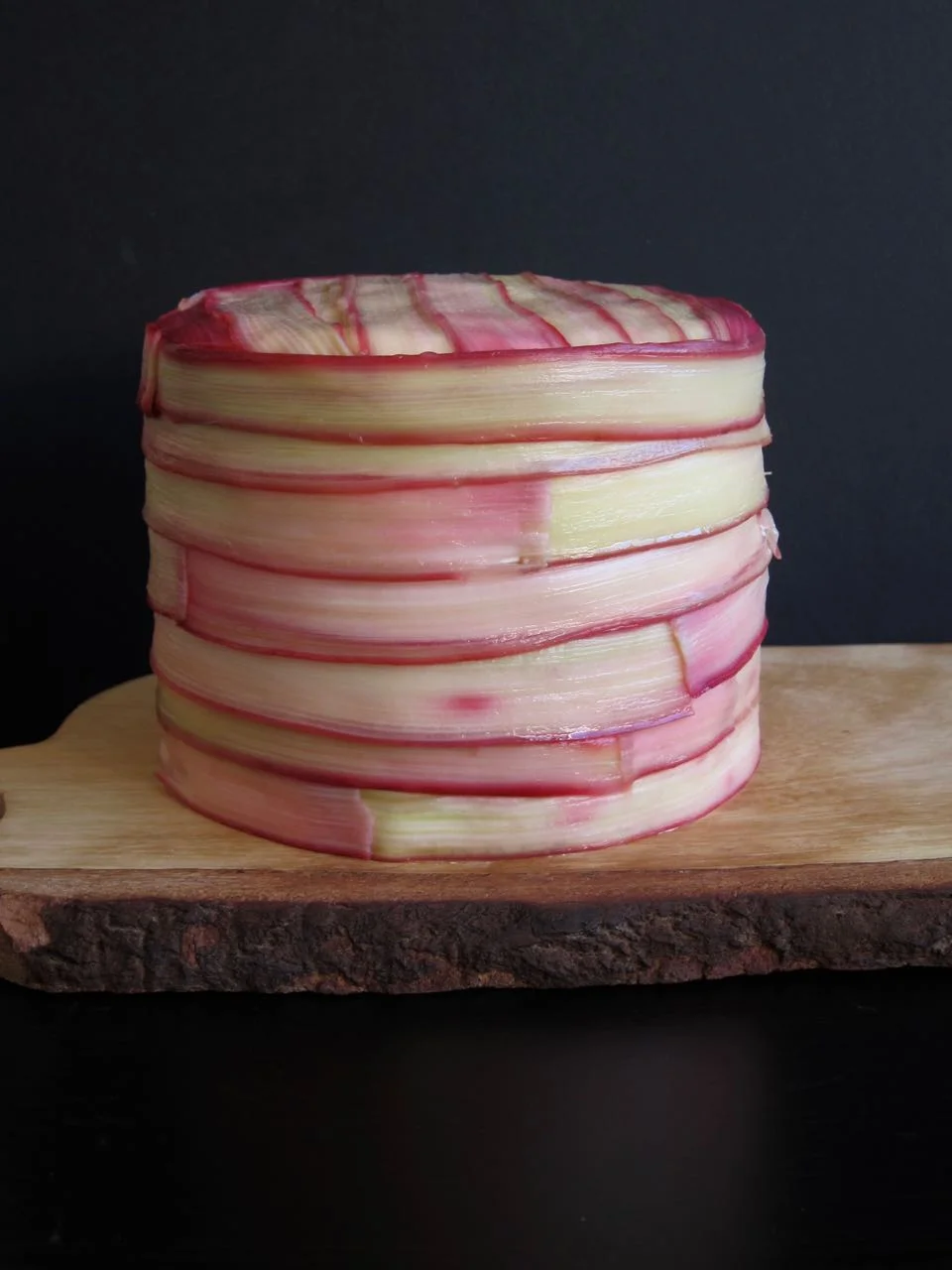 Rhubarb wrapped cake