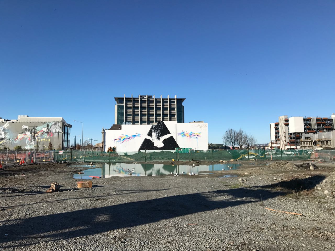 Murals and Empty Lot Christchurch