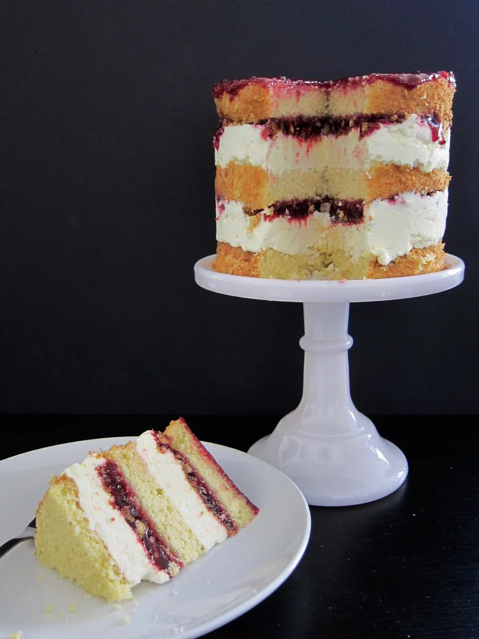 corn blackberry cake