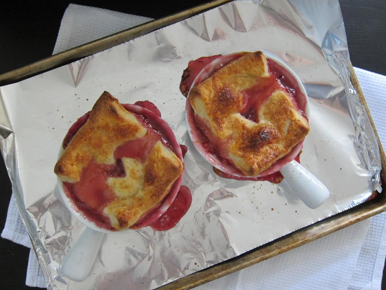 baked stone fruit pot pies