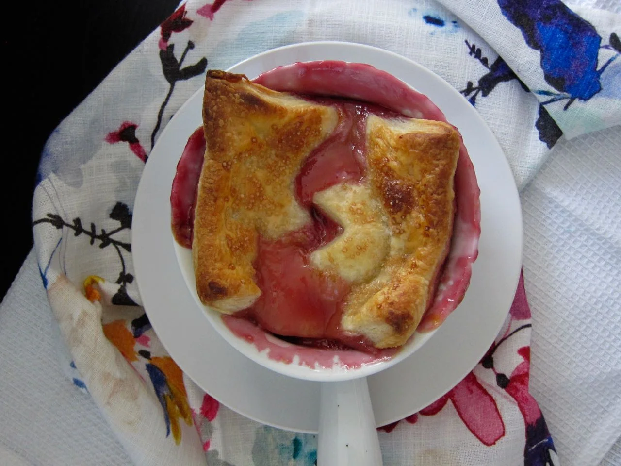 single baked stone fruit pot pie