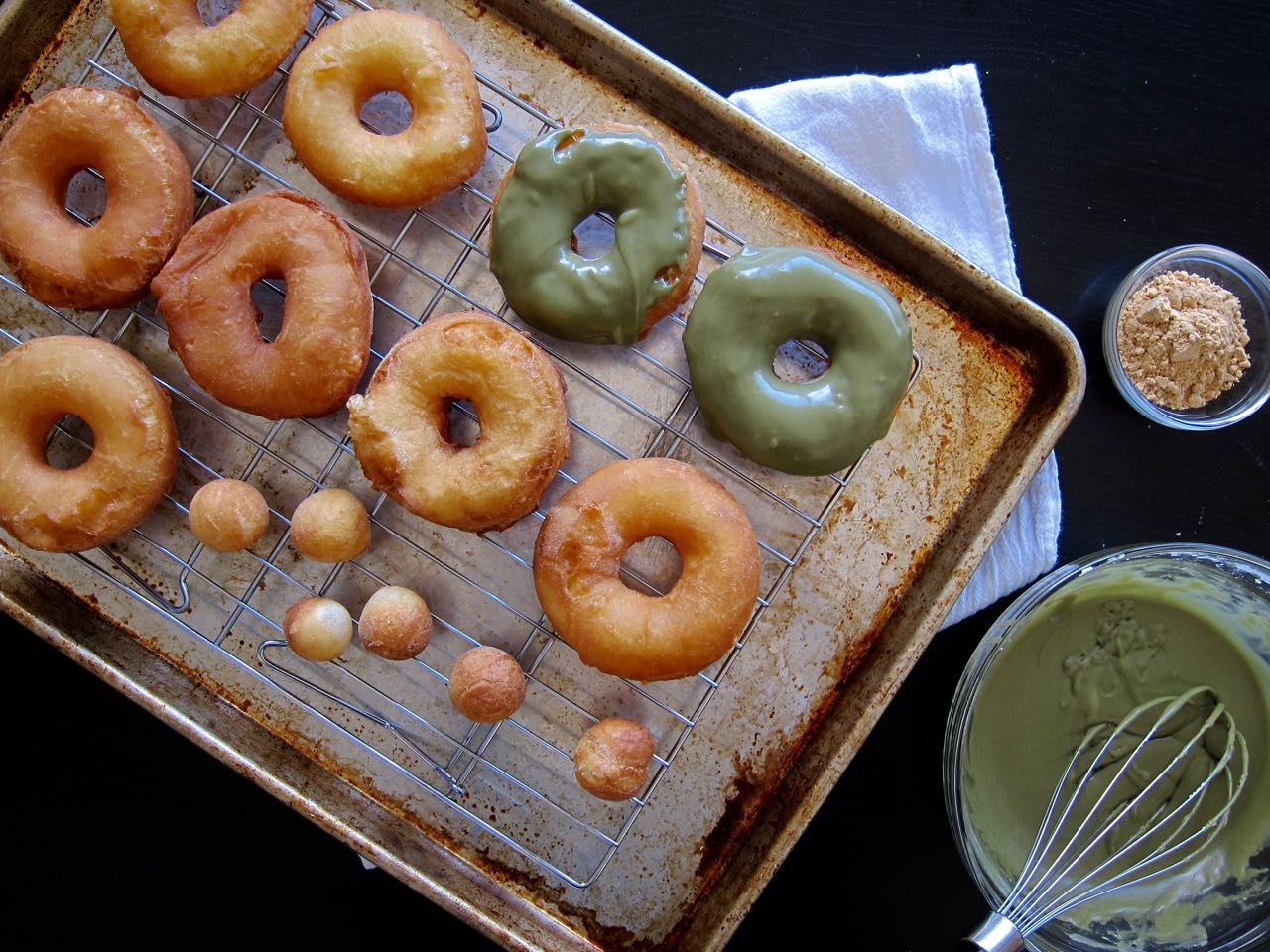 glazing donuts