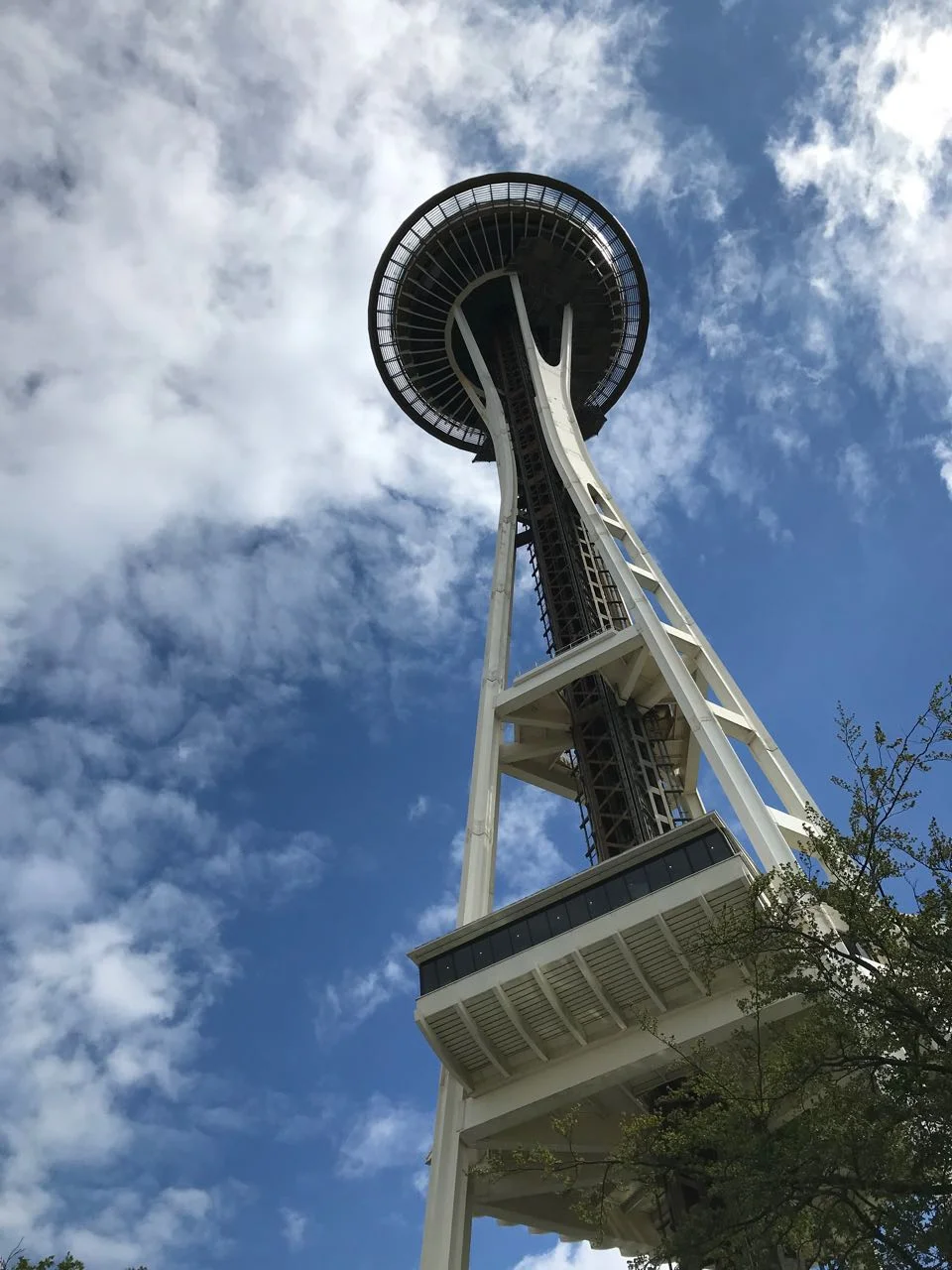 space needle from below