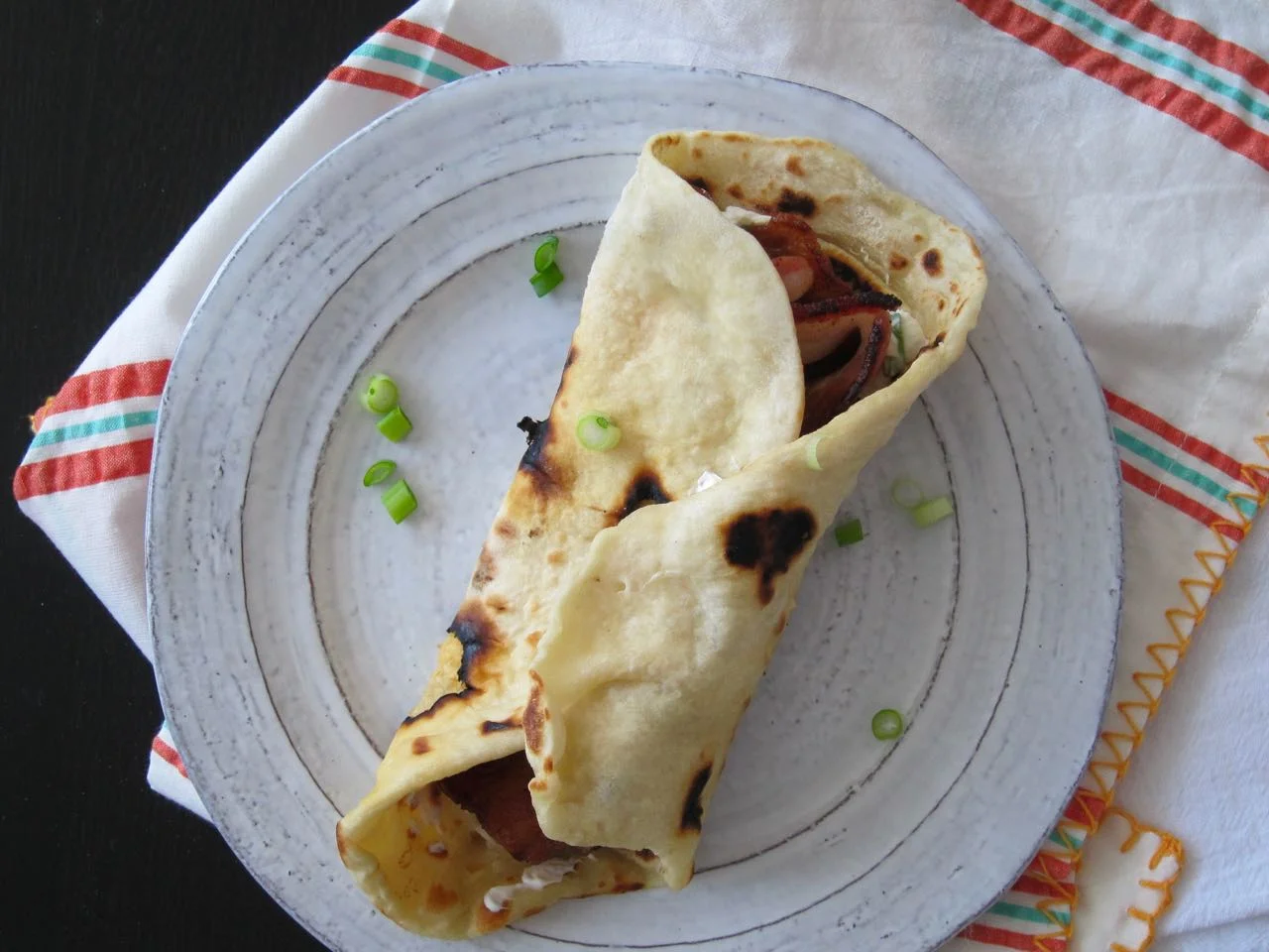 Bacon Naan Roll — Tea and Fog