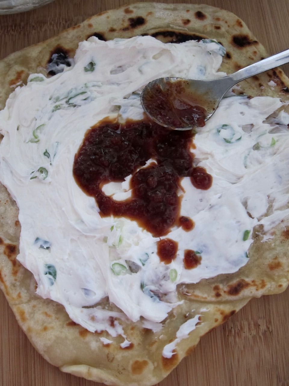 scallion cream cheese and spicy tomato relish.jpg