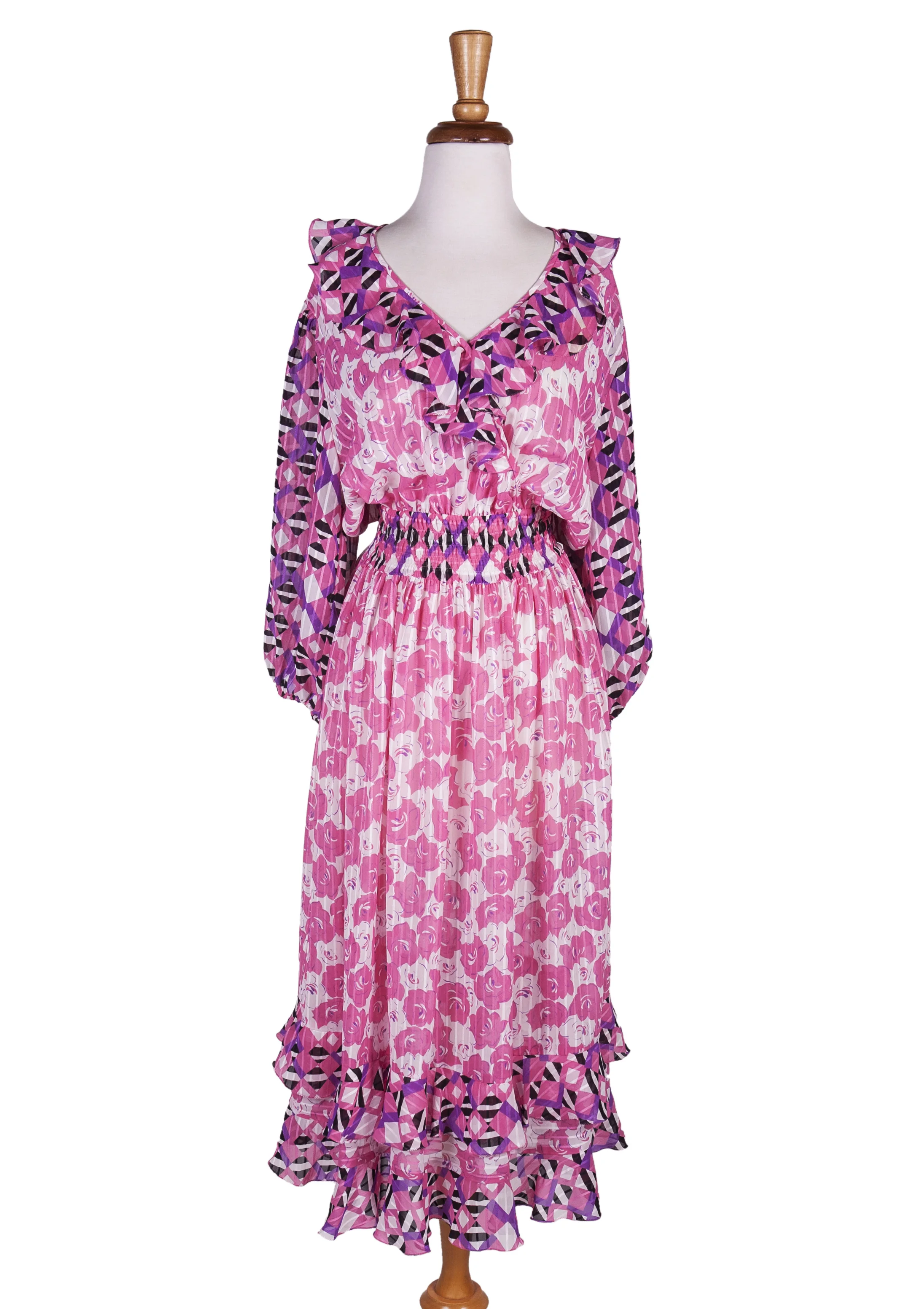 diane freis vintage dresses Floridian Breeze Silk dress 40 Hips 58 Length if youre looking for a