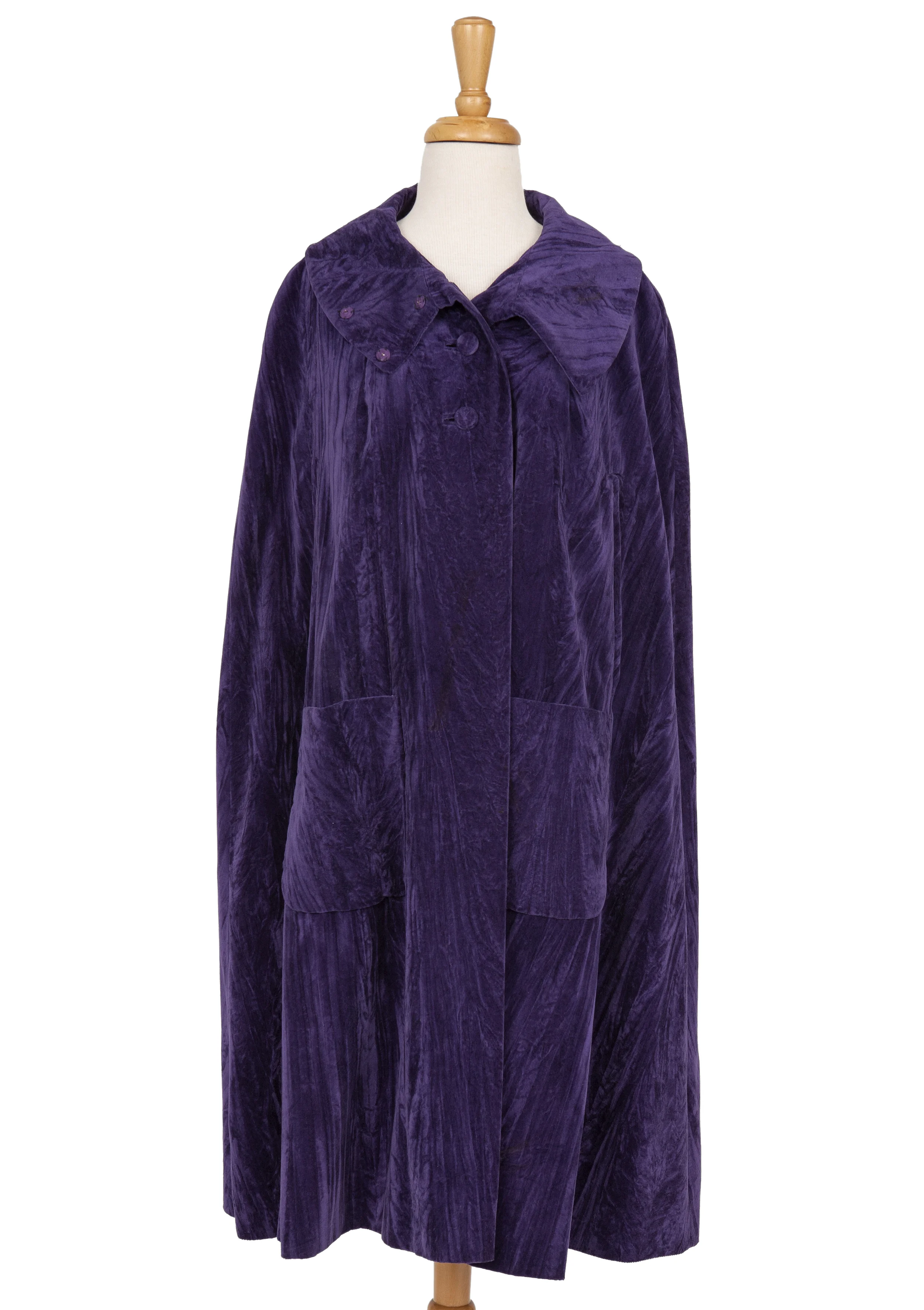 Royale Vintage Purple Velvet Cape