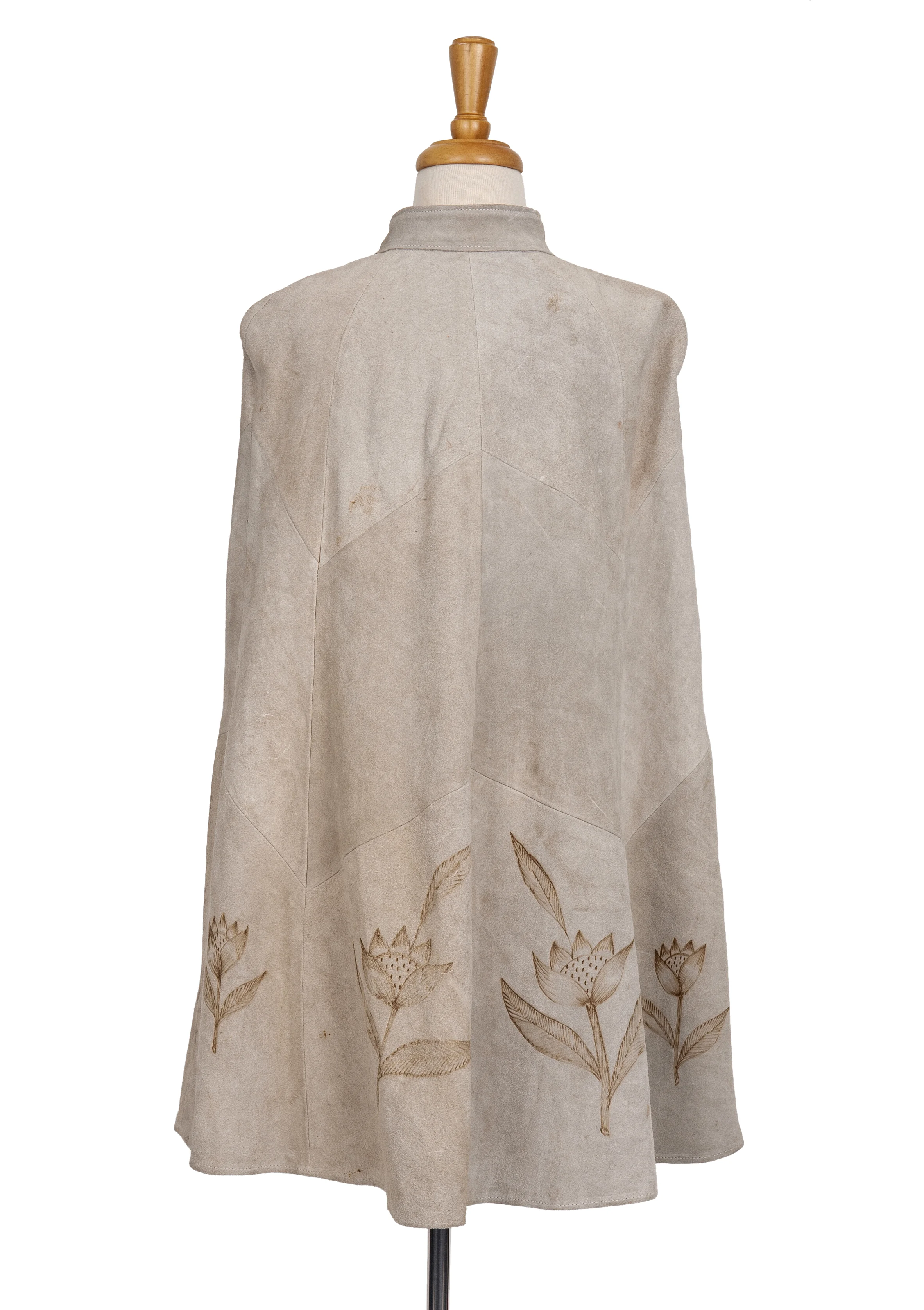 Suede Sonata Vintage Poncho Cape