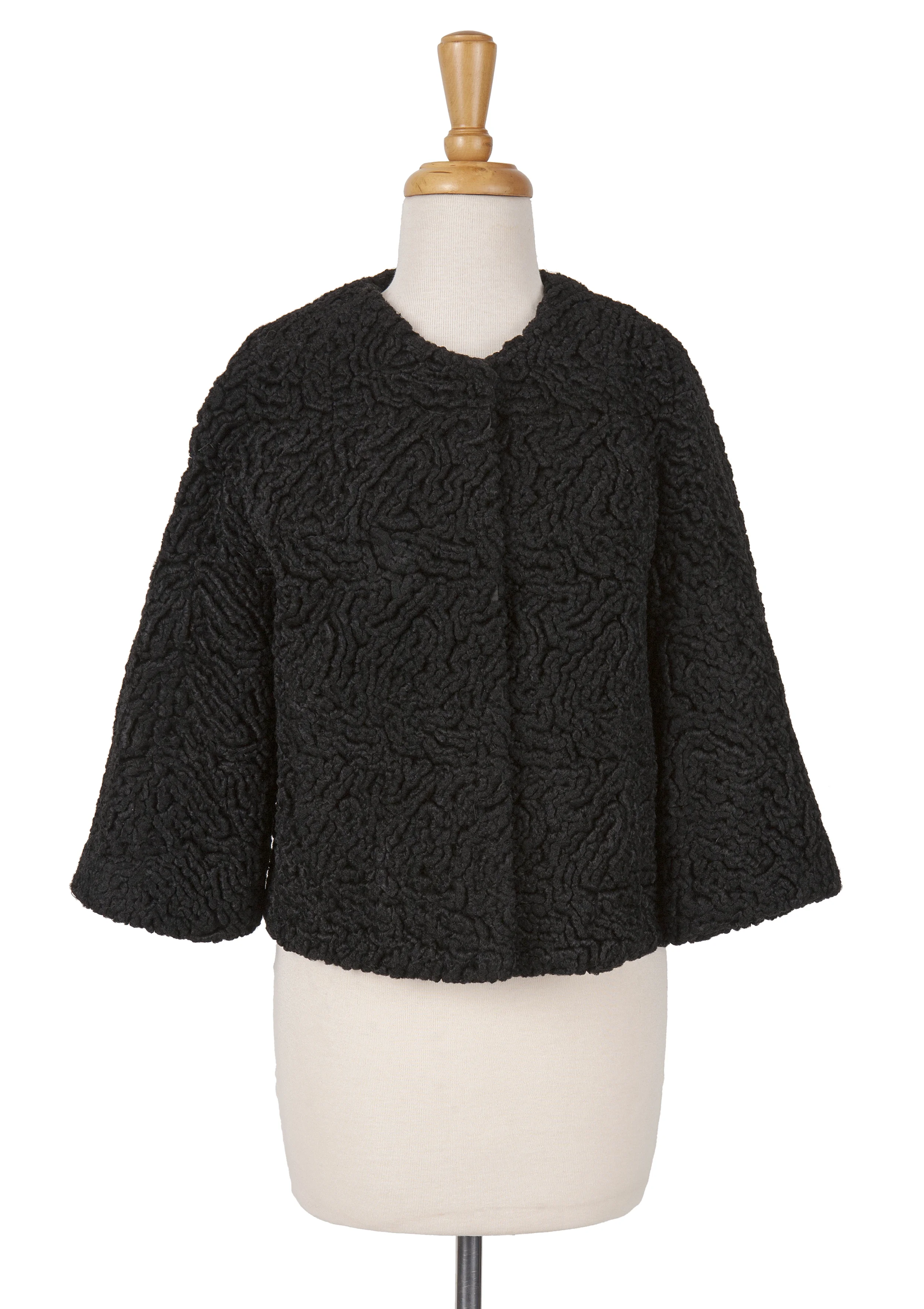 Vegan Karakul Vintage Cape