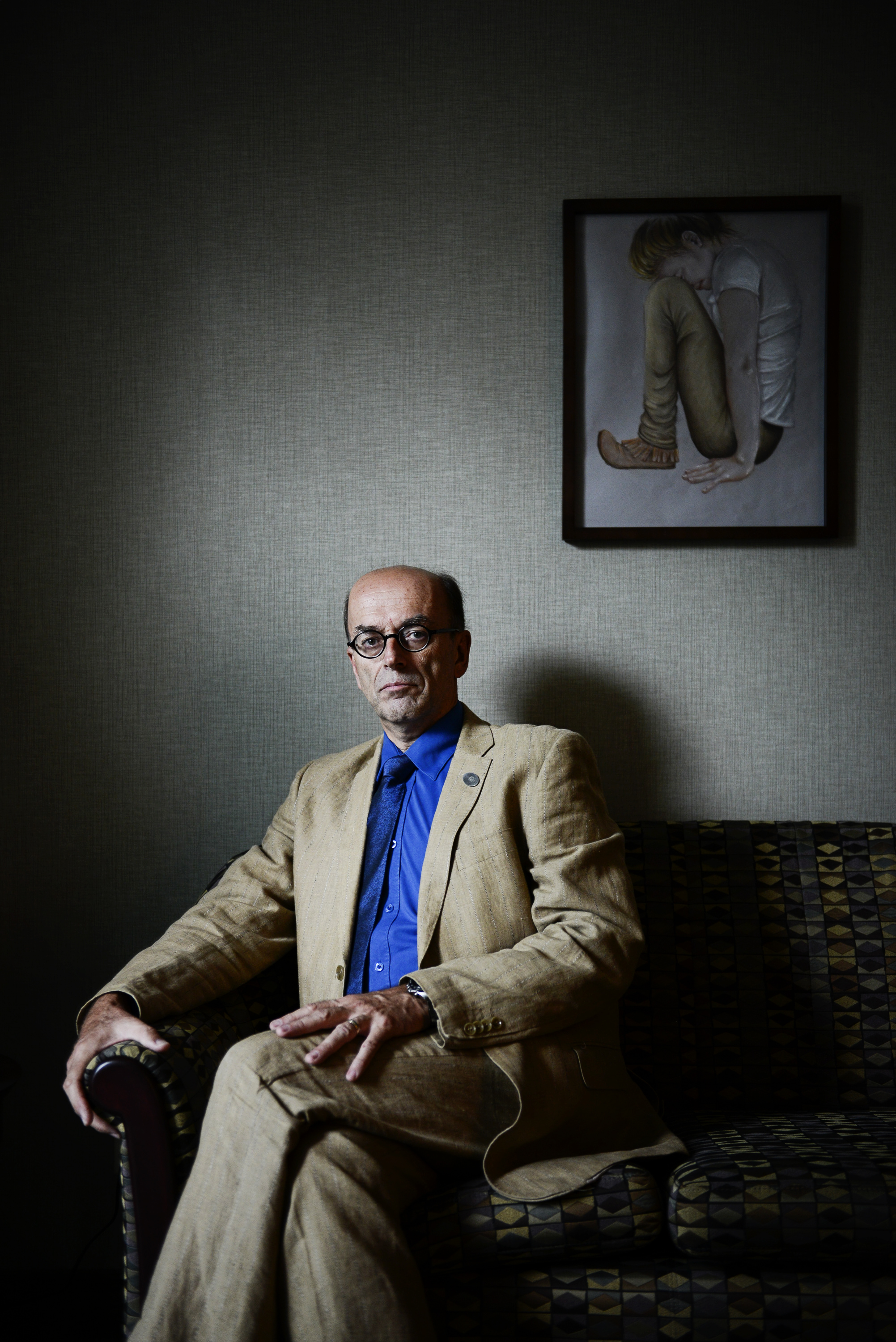 Portrait of Claude Poirier the president of the Canadian Association of Professional Employees (CAPE) taken at his office.