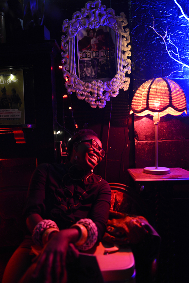  Jamaican-Canadian dub poet and 3 time  Dora Award -winning actor and  playwright  D'bi Young Anitafrika laughs during the photo shoot at slam poetry event in Ottawa. 