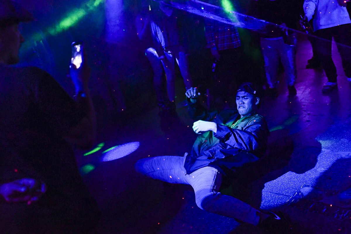 Bboy Cee rocking the dance floor during the hip hop night at Ottawa's Zaphod Beeblebrox for one last time before they close the doors.