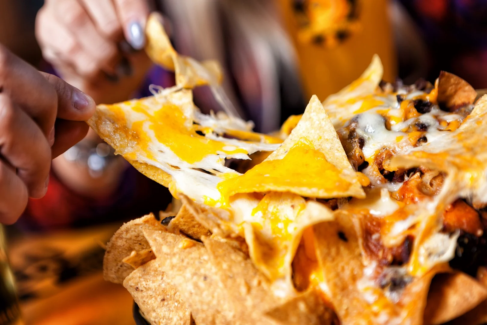 Gros plan sur des nachos