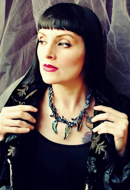 Black Swan Boa Necklace