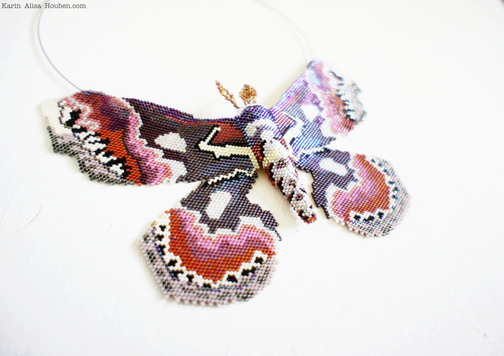 Moth Necklace Silk Moth 'fred' -  Hong Kong