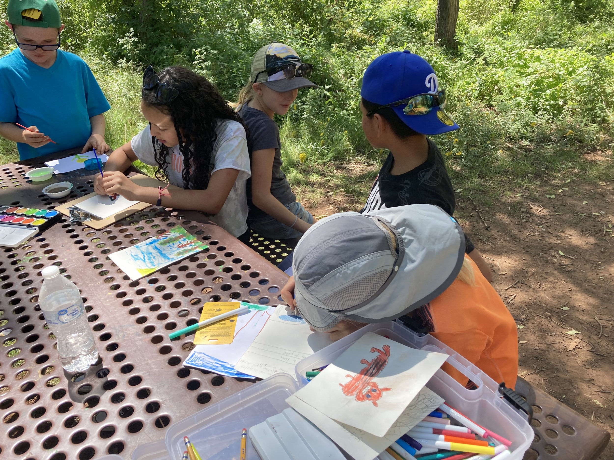  Time to create art! Each student has their own learning style and interests. Having the space to learn and reflect about the landscape through art was interactive and engaging for the kids.  