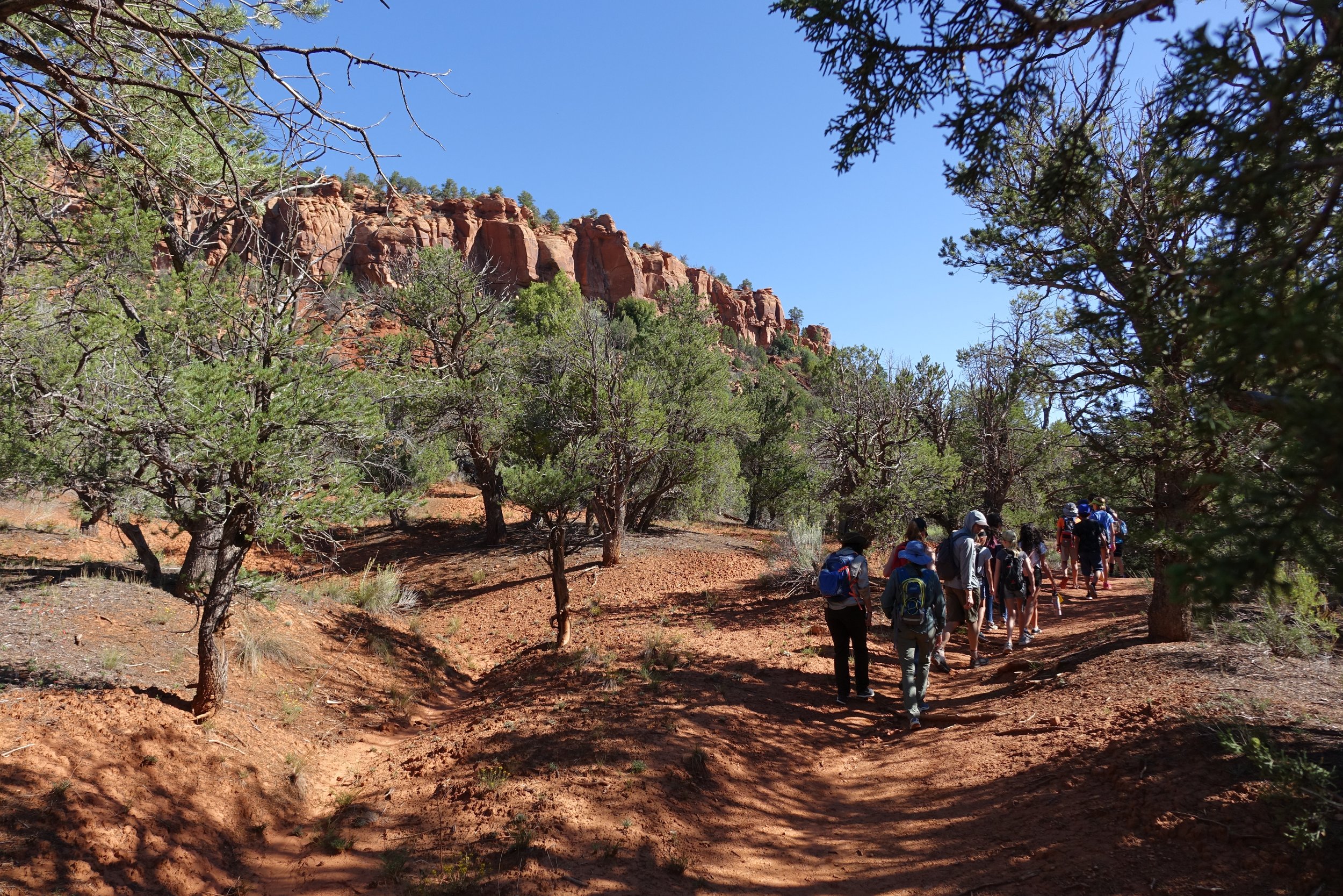  The students went on a hike into the Dominguez Canyon Wilderness. After learning the Leave No Trace principles in Spanish, the 5th graders were ready to take on the trail.  