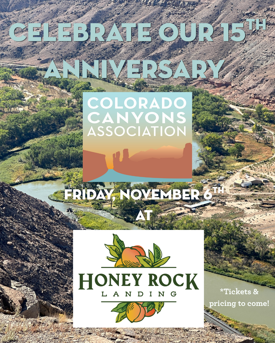 Celebrate 15 Years with CCA at Honey Rock Landing 