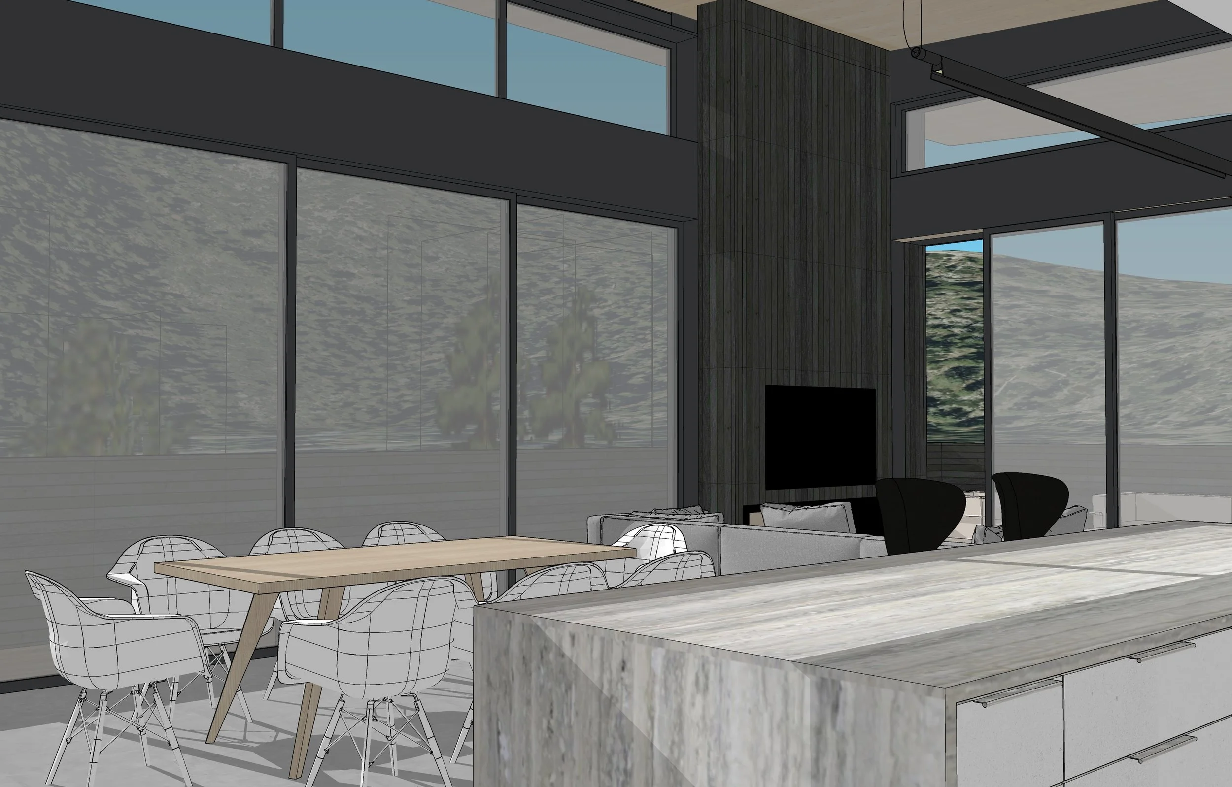 Reaching to the sky like the tree surround, Its occupants experience a deep connection to the changing seasons and the serene beauty of the landscape, all while living in an environmentally responsible and energy-efficient haven.