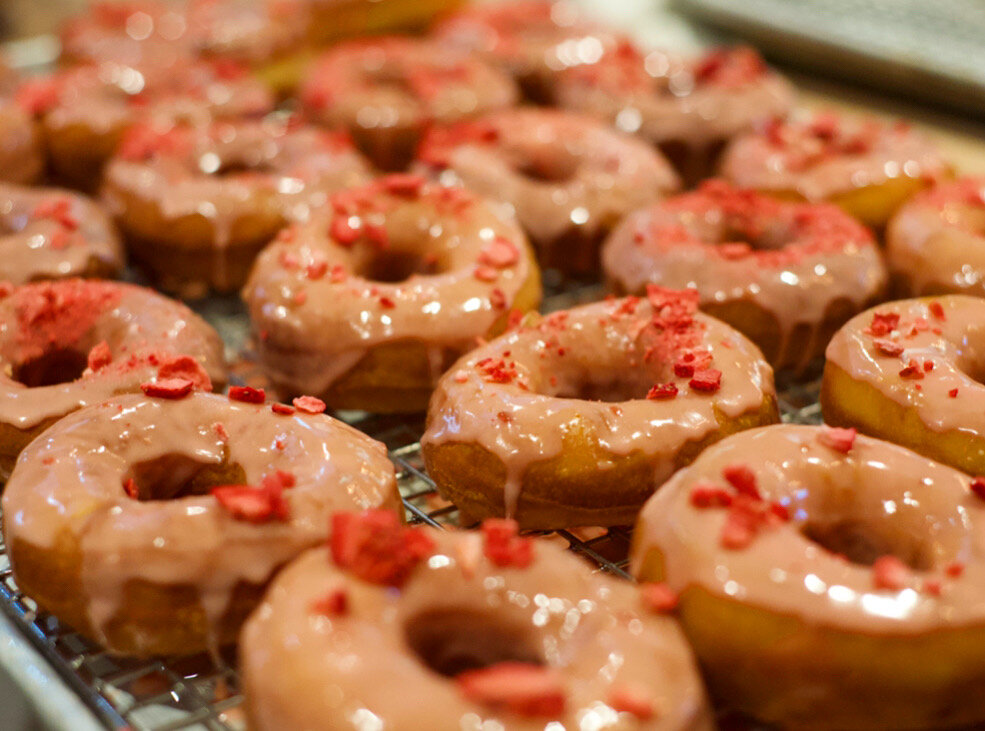 strawberry donuts.JPG