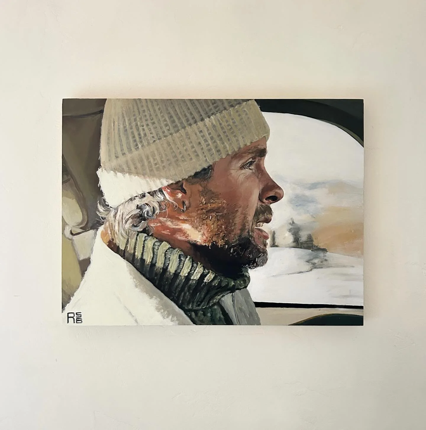 Portrait of my love, oil on board.

(Perks of letting me be a constant passenger princess)