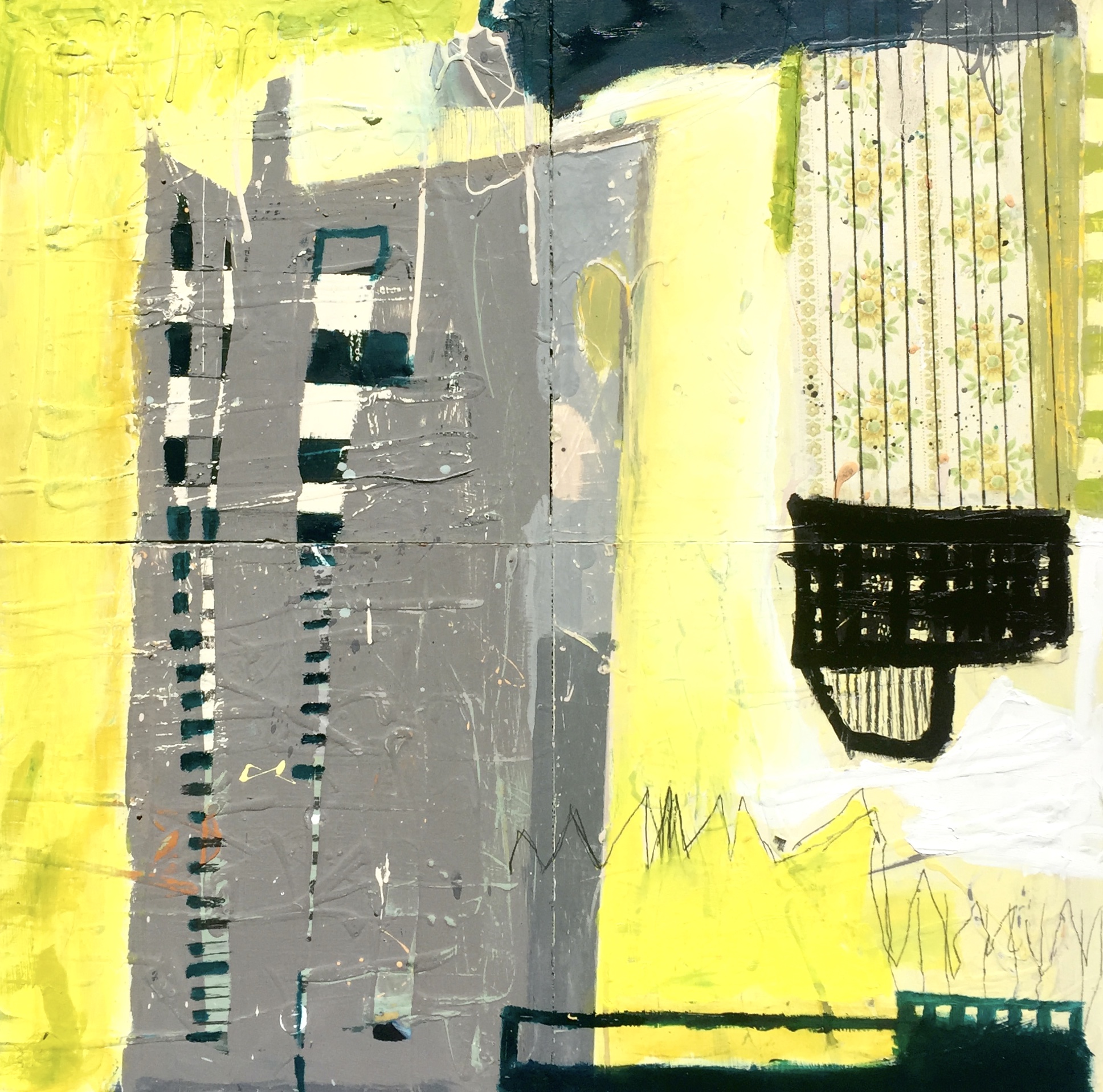 Yellow Days 22" x 22"