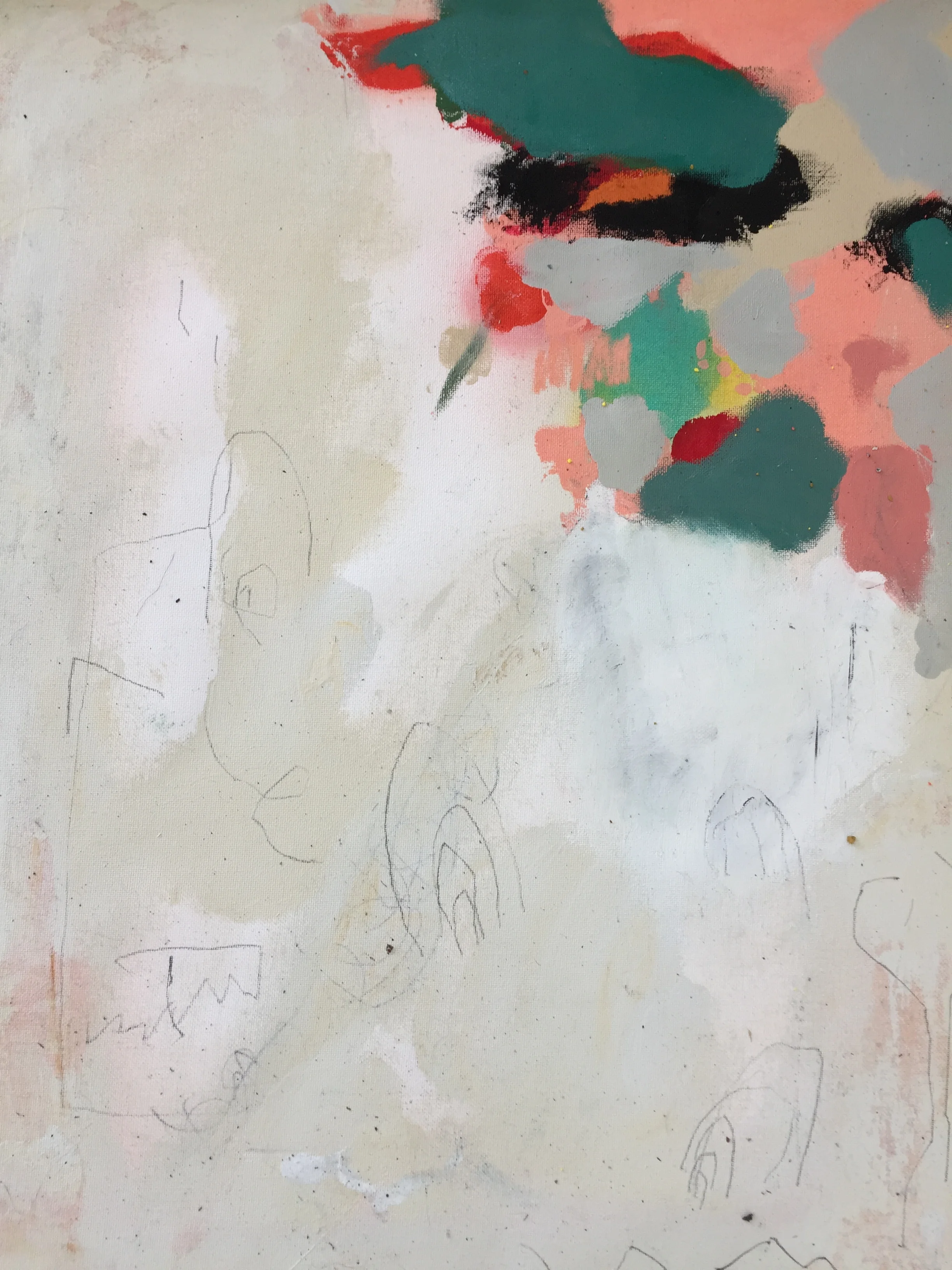 The Gathering  18" x 24" available in studio